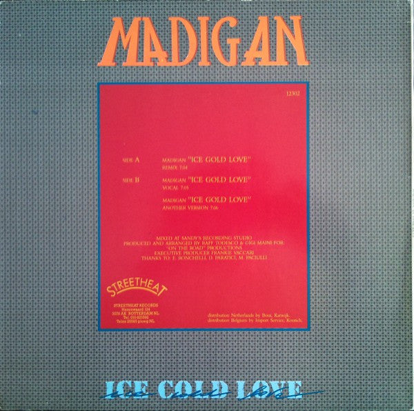 Madigan : Ice Cold Love ("Remix By Peter Vriends") (12")