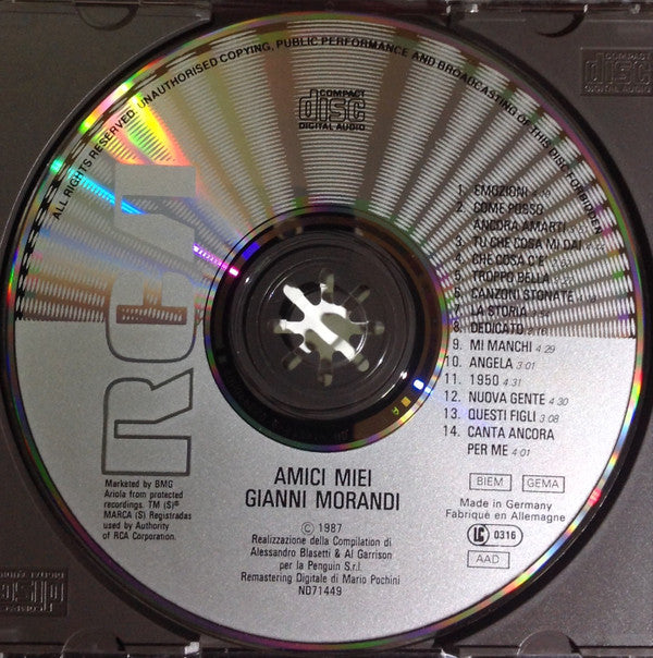 Gianni Morandi : Amici Miei (CD, Comp)