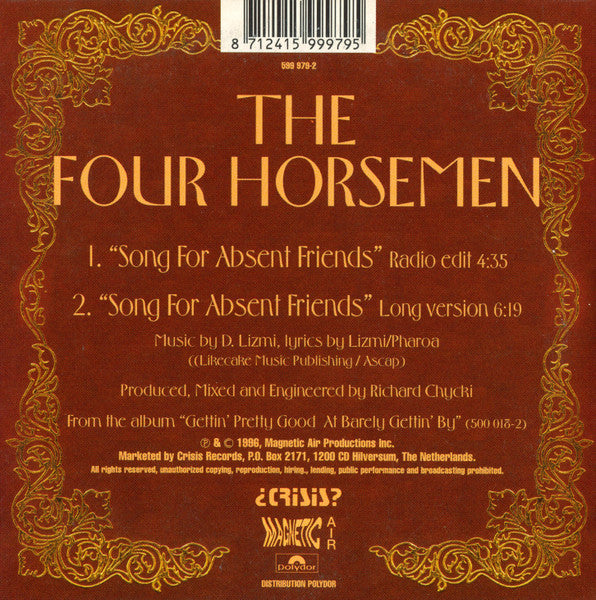 The Four Horsemen : Song For Absent Friends (CD, Single)
