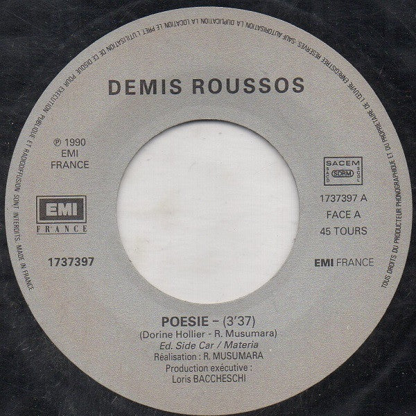 Demis Roussos : Poésie (7", Single)
