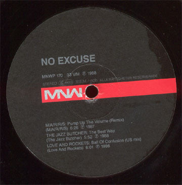 Various : No Excuse (LP, Comp)