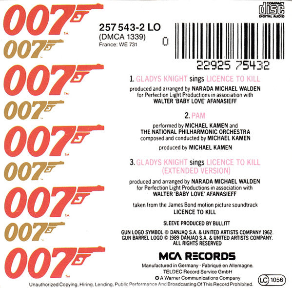 Gladys Knight : Licence To Kill (CD, Mini, Single)