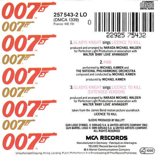 Gladys Knight : Licence To Kill (CD, Mini, Single)