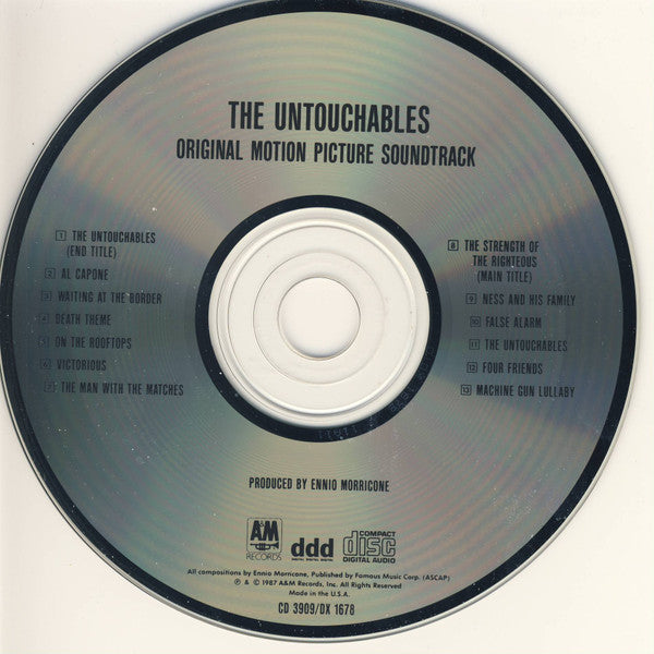 Ennio Morricone : The Untouchables (Original Motion Picture Soundtrack) (CD, Album)