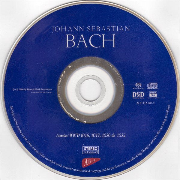 Johann Sebastian Bach - Ronald Moelker, Riko Fukuda : Sonatas BWV 1016, 1017, 1030 & 1032 (SACD, Hybrid, Multichannel, Album)