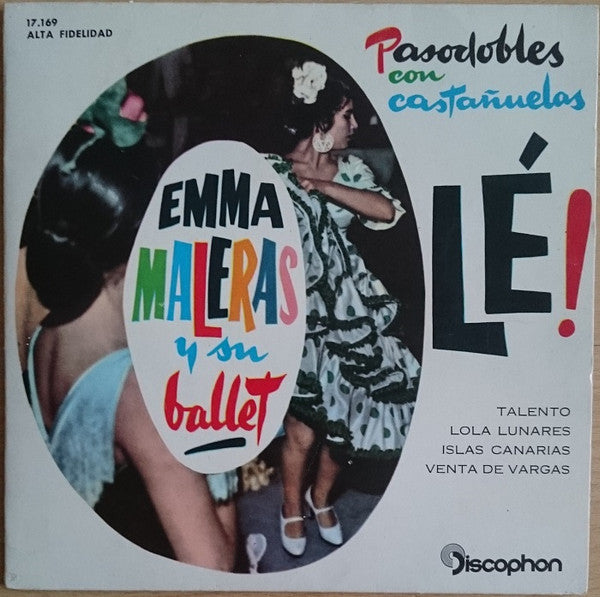 Emma Maleras Y Su Ballet Español : Olé! Pasodobles Con Castañuelas (Selección N.º 1) (7", EP)
