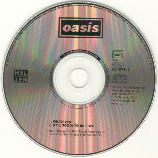Oasis (2) : Whatever (CD, Single)