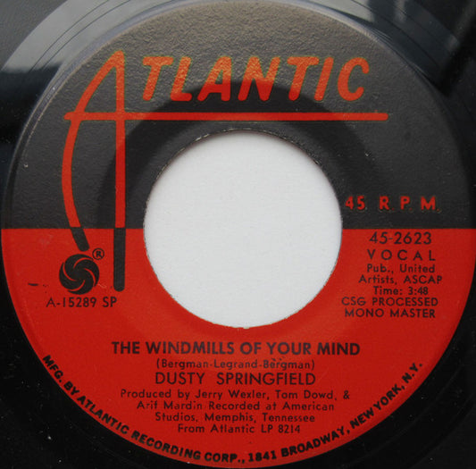 Dusty Springfield : The Windmills Of Your Mind (7", Single, SP )