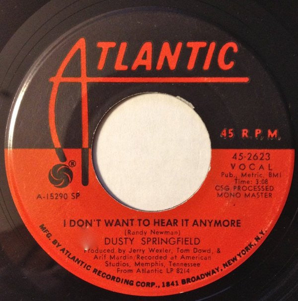 Dusty Springfield : The Windmills Of Your Mind (7", Single, SP )