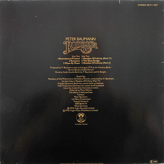 Peter Baumann : Romance 76 (LP, Album, RE)