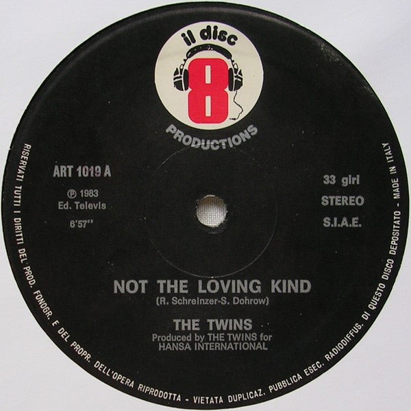 The Twins : Not The Loving Kind / Men Of Destiny · The Loving Dub (12")