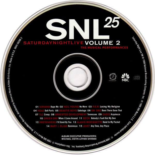 Various : SNL25 • Saturday Night Live: The Musical Performances | Volume 2 (CD, Comp)
