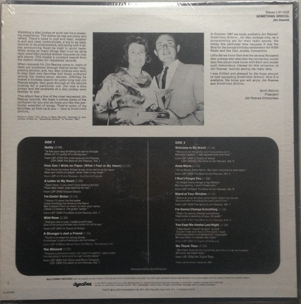 Jim Reeves : Something Special (LP, Comp)