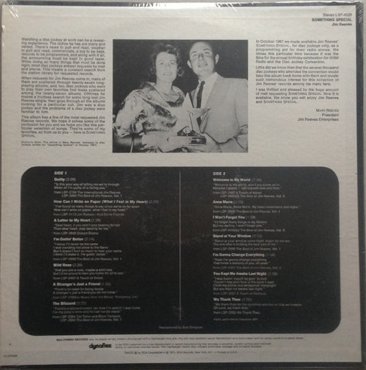 Jim Reeves : Something Special (LP, Comp)