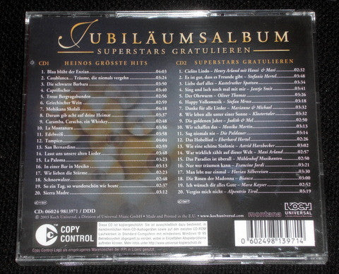 Heino : Jubiläumsalbum (Superstars Gratulieren) (2xCD, Comp, Copy Prot.)