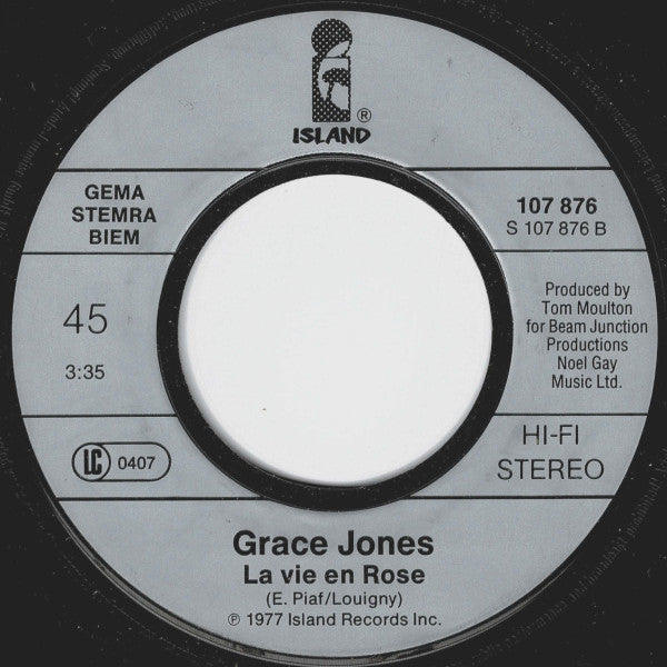 Grace Jones : Pull Up To The Bumper (7", Single)