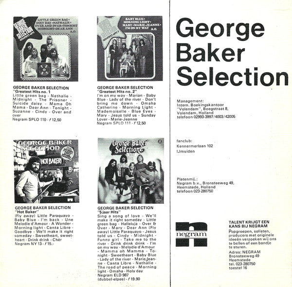 George Baker Selection : Paloma Blanca (7", Single, Sil)
