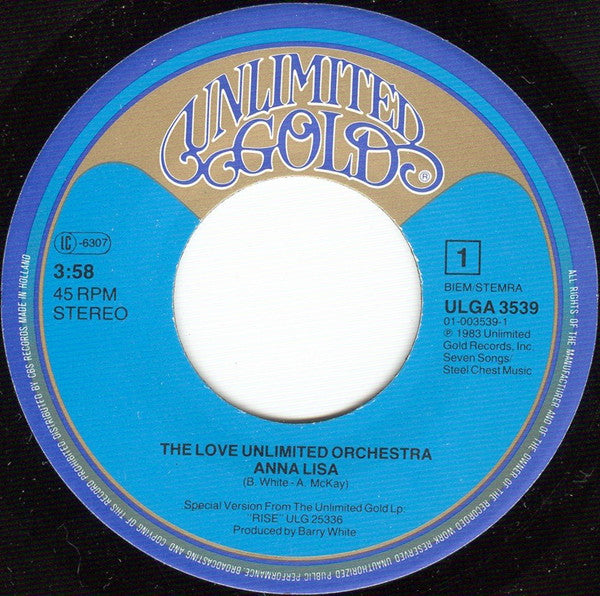 Love Unlimited Orchestra : Anna Lisa (7", Single)