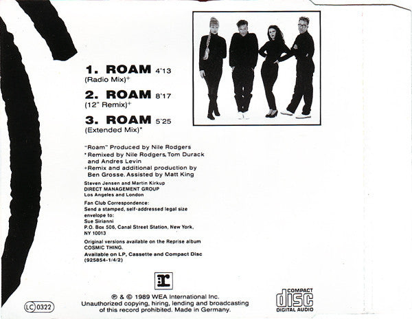 The B-52's : Roam (CD, Maxi)