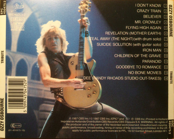 Ozzy Osbourne : Randy Rhoads Tribute (CD, Album)