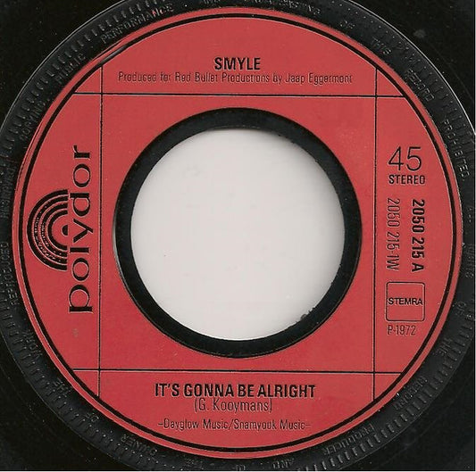 Smyle : It's Gonna Be Alright (7", Single, Mou)