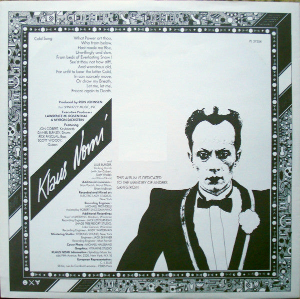 Klaus Nomi : Klaus Nomi (LP, Album)