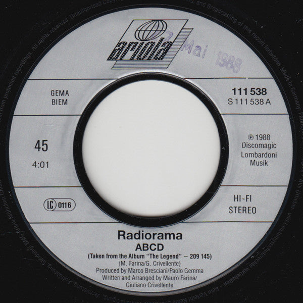 Radiorama : ABCD (7", Single)