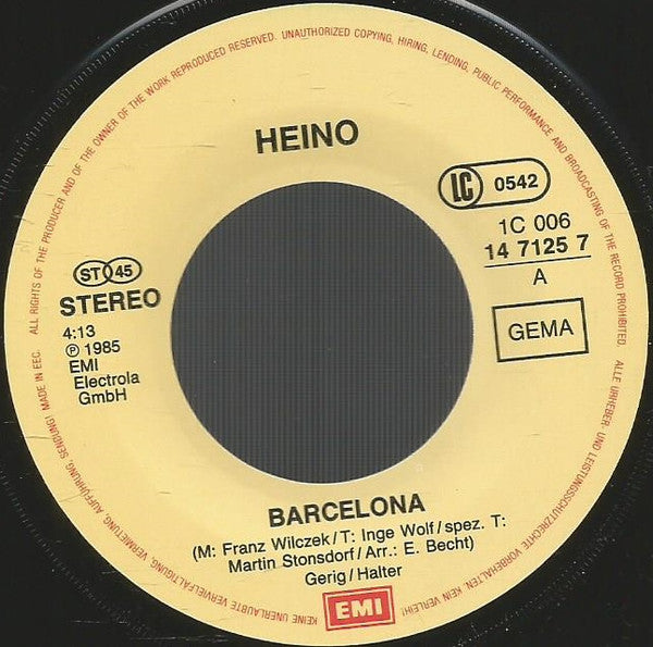 Heino : Barcelona (7", Single)