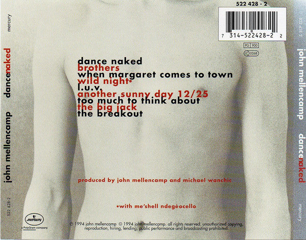 John Cougar Mellencamp : Dance Naked (CD, Album)