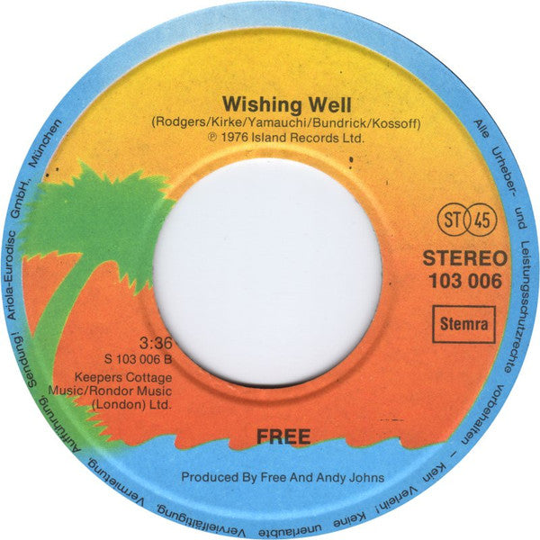 Free : All Right Now / Wishing Well (7", Single)