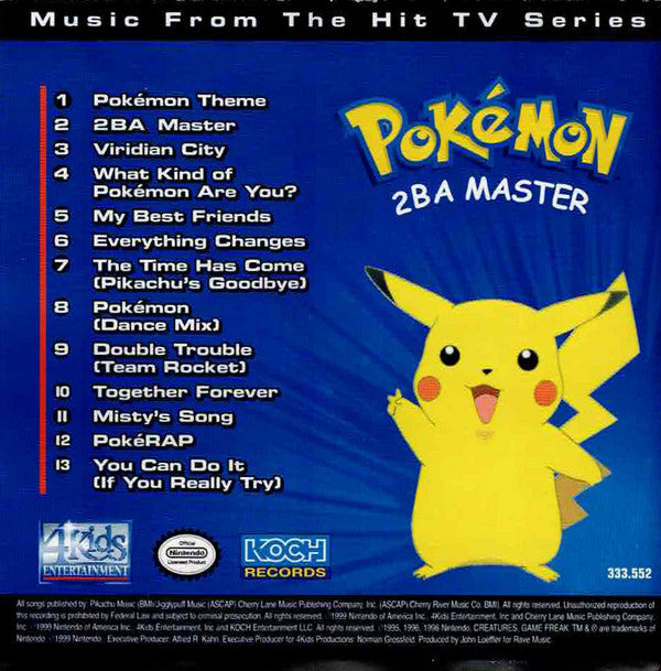 John Loeffler : Pokémon - 2BA Master (CD, Album, Enh)