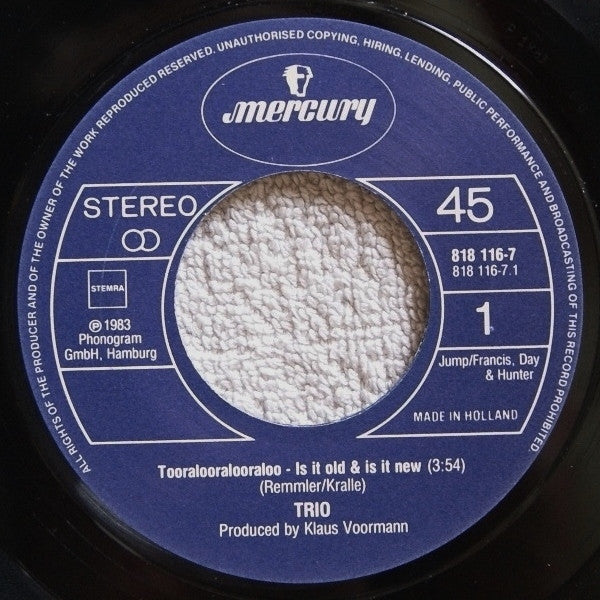 Trio : Tooralooralooraloo - Is It Old & Is It New (7", Single)