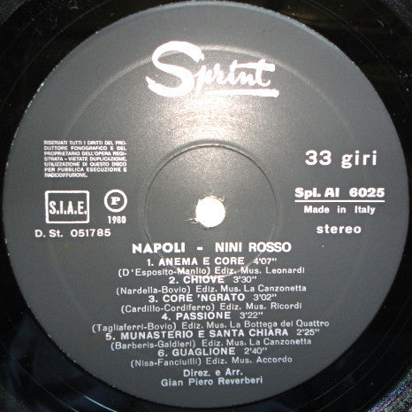 Nini Rosso : Napoli (LP, Album)
