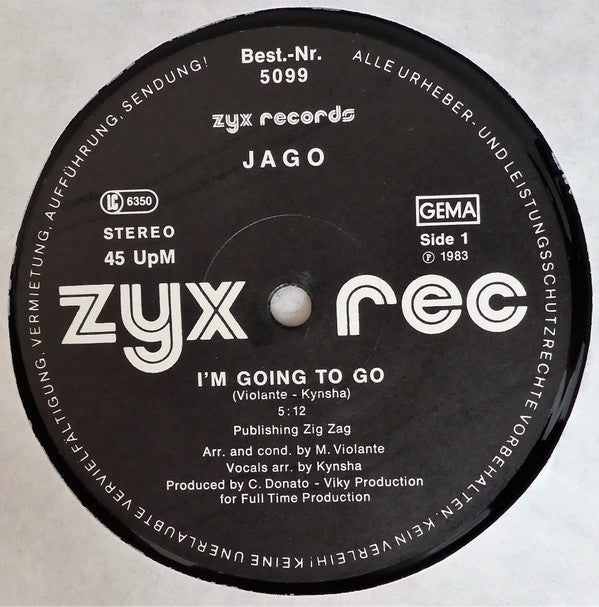 Jago : I'm Going To Go (12")