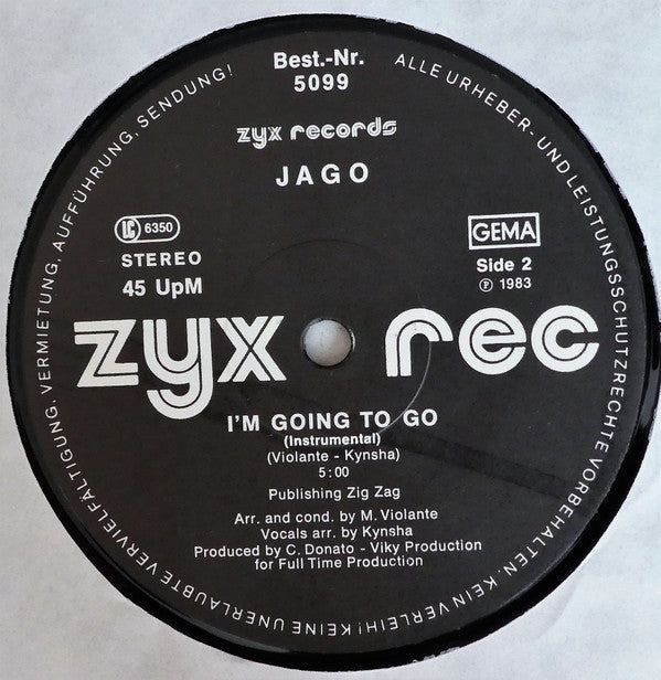 Jago : I'm Going To Go (12")