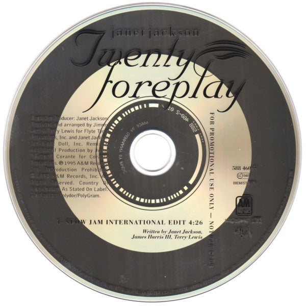 Janet Jackson : Twenty Foreplay (CD, Single, Promo)