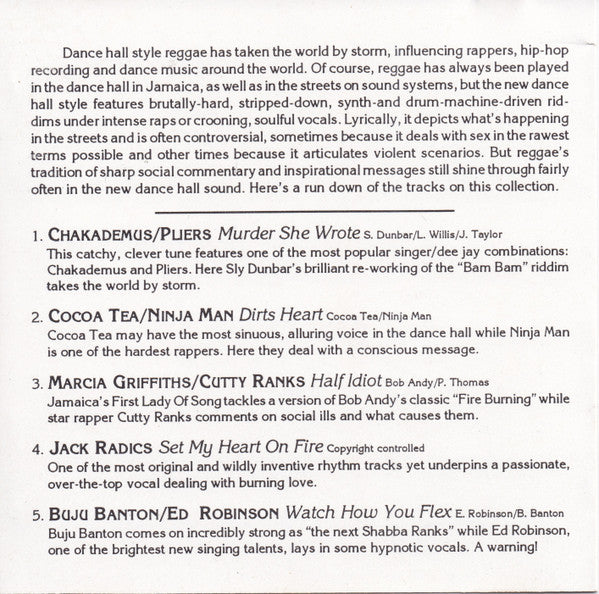 Various : Watch How You Flex! - More Reggae Dance Hall Killers (CD, Comp)