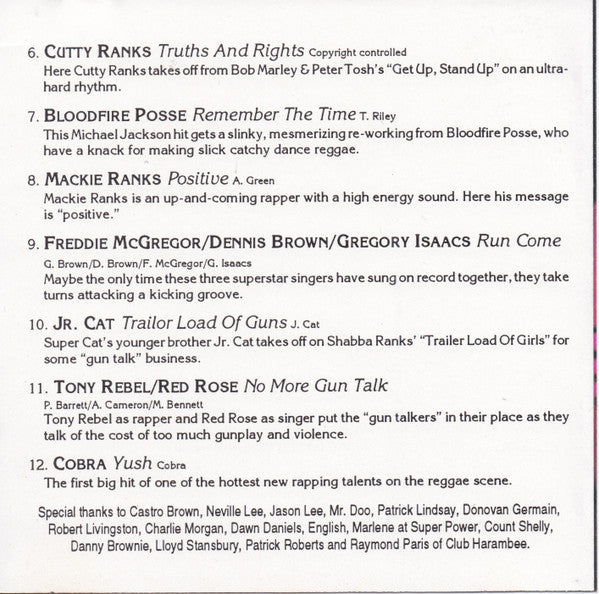 Various : Watch How You Flex! - More Reggae Dance Hall Killers (CD, Comp)