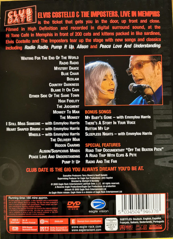 Elvis Costello & The Imposters : Live In Memphis (DVD)