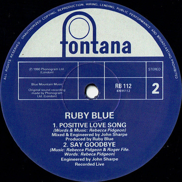 Ruby Blue : The Quiet Mind (12")