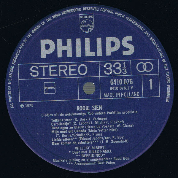 Willeke Alberti : Liedjes Uit De Film Rooie Sien (LP, Album)