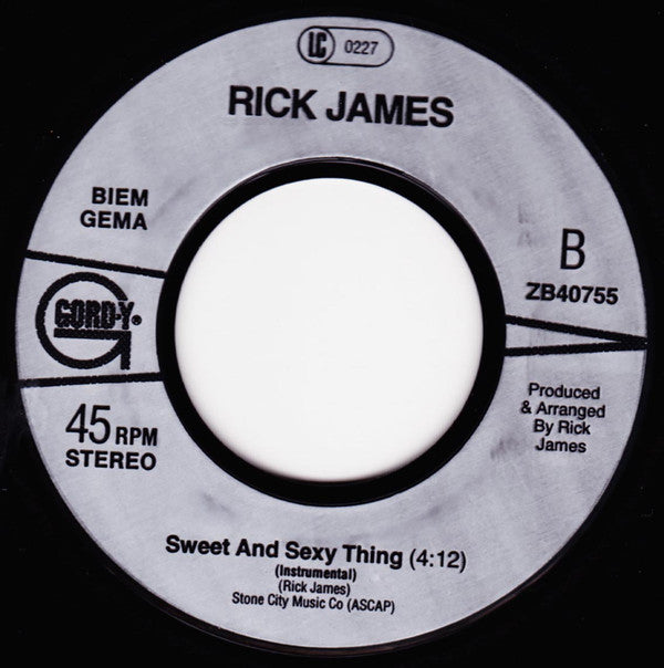 Rick James : Sweet And Sexy Thing (7", Single)