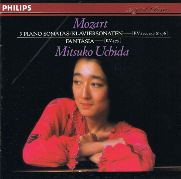 Wolfgang Amadeus Mozart, Mitsuko Uchida : 3 Piano Sonatas = Klaviersonaten KV 279, 457 & 576 • Fantasia KV 475 (CD)