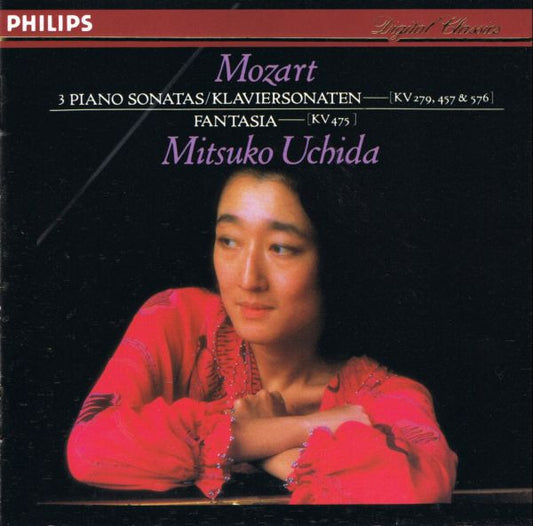 Wolfgang Amadeus Mozart, Mitsuko Uchida : 3 Piano Sonatas = Klaviersonaten KV 279, 457 & 576 • Fantasia KV 475 (CD)