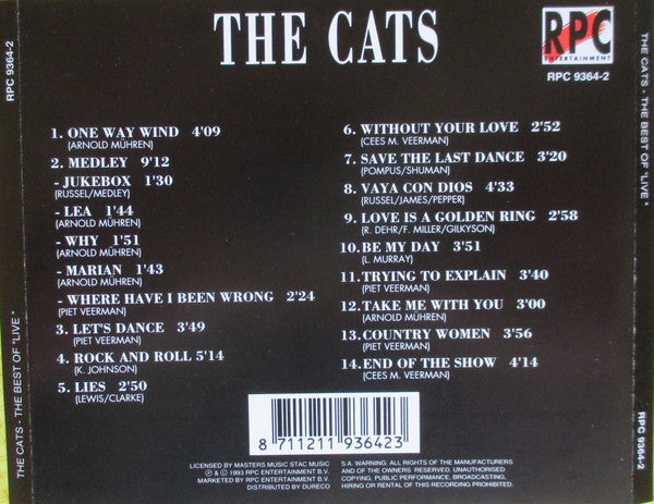 The Cats : The Best Of "Live" (CD, Comp)