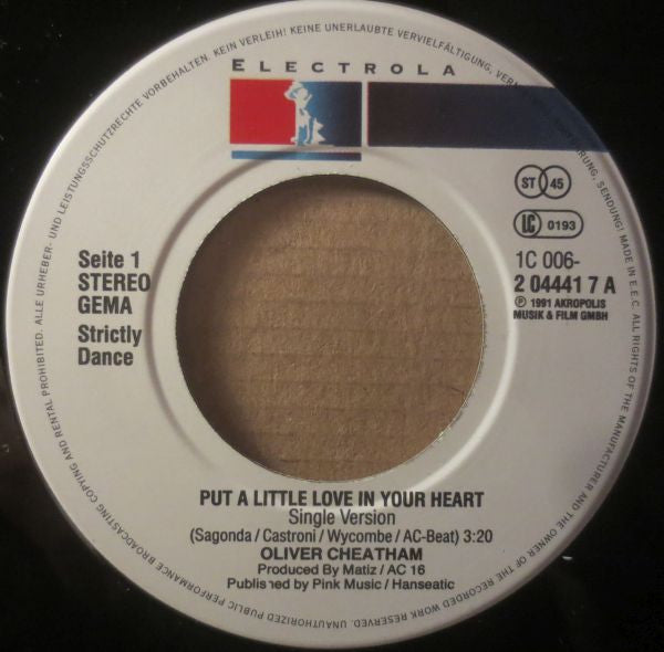 Oliver Cheatham : Put A Little Love In Your Heart (7", Single)