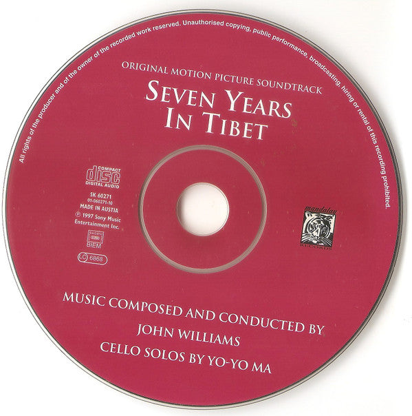 John Williams (4), Yo-Yo Ma : Seven Years In Tibet (Original Motion Picture Soundtrack) (CD, Album)