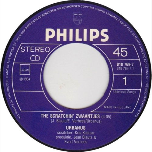 Urbanus, Kris Kastaar : The Scratchin' Zwaantjes (7", Single)