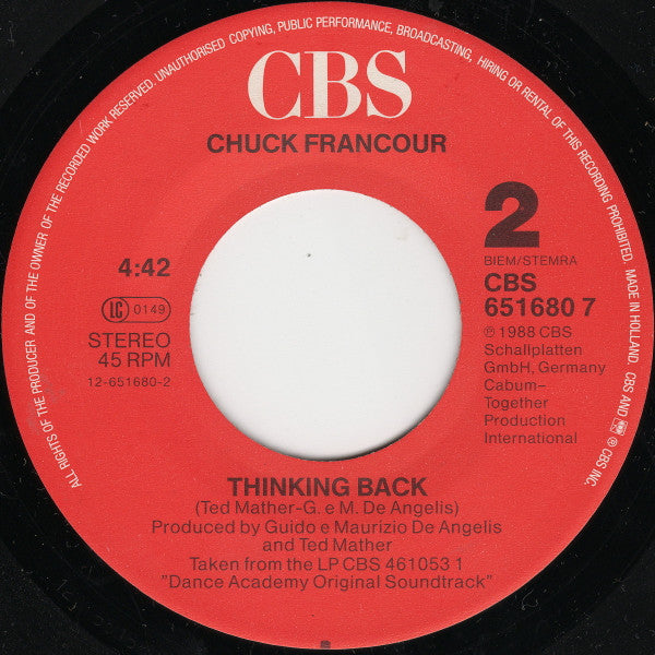 Chuck Francour : Dance, Dance, Dance (7")