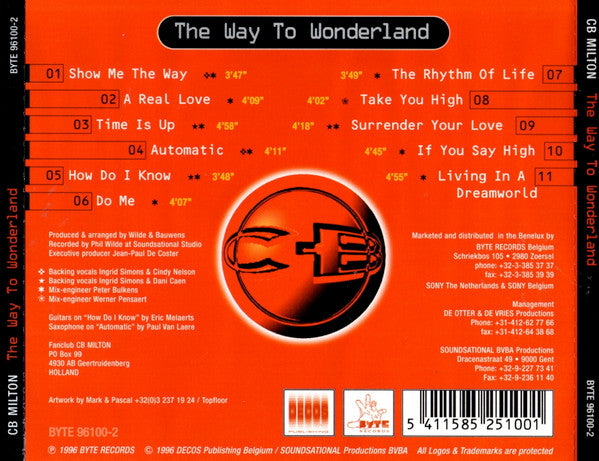 CB Milton : The Way To Wonderland (CD, Album)